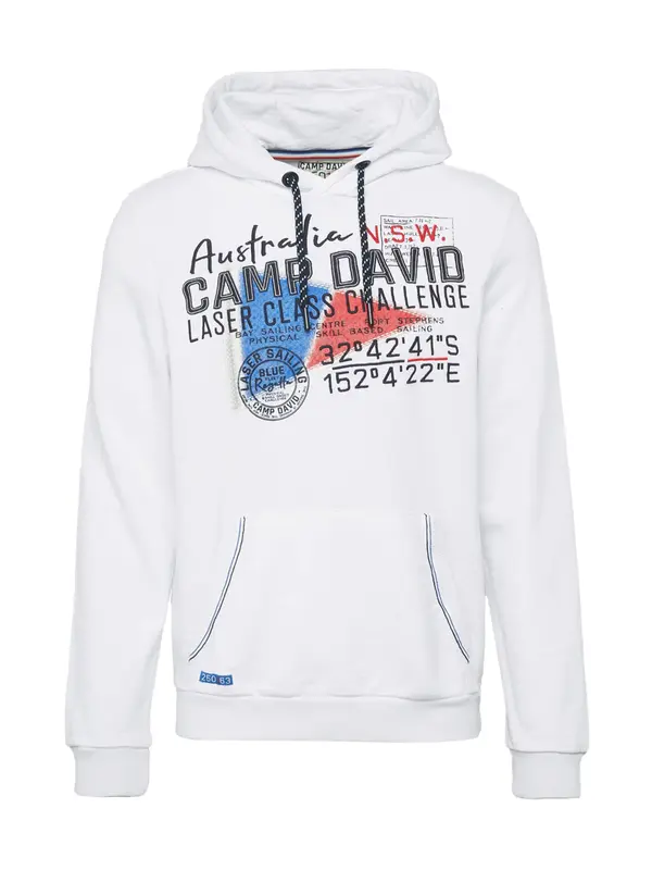 CAMP DAVID CAMP DAVID Sweater majica  plava / crvena / bijela