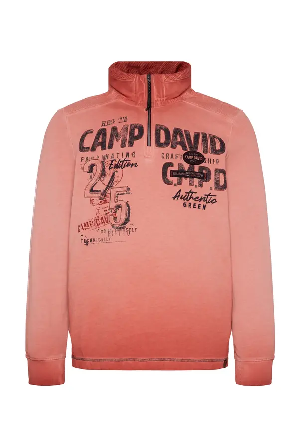 CAMP DAVID CAMP DAVID Sweater majica 'The Craftsmen'  crvena / crna