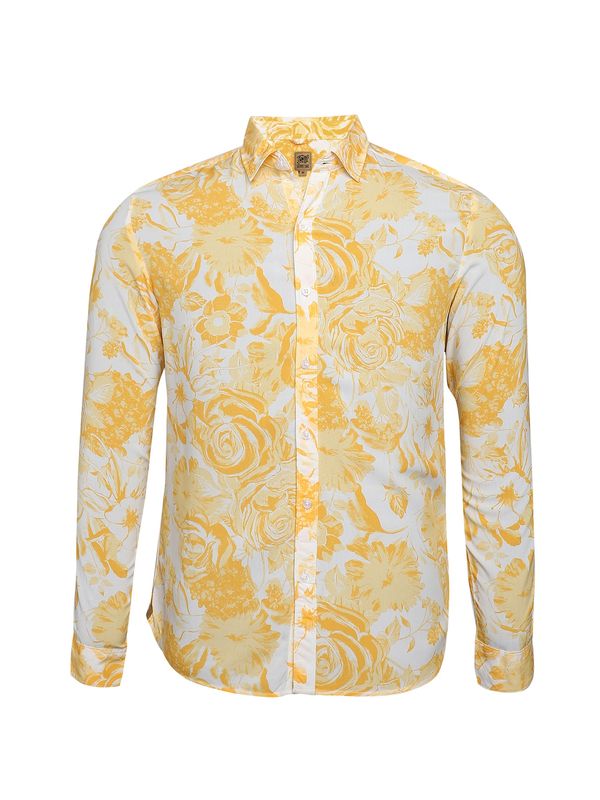 Campus Sutra Campus Sutra Košulja ' Brayden '  žuta / bijela