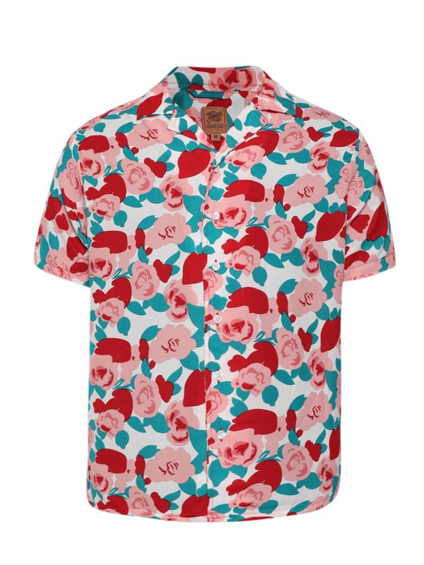 Campus Sutra Campus Sutra Košulja ' Dean '  zelena / crvena / svijetlocrvena / bijela