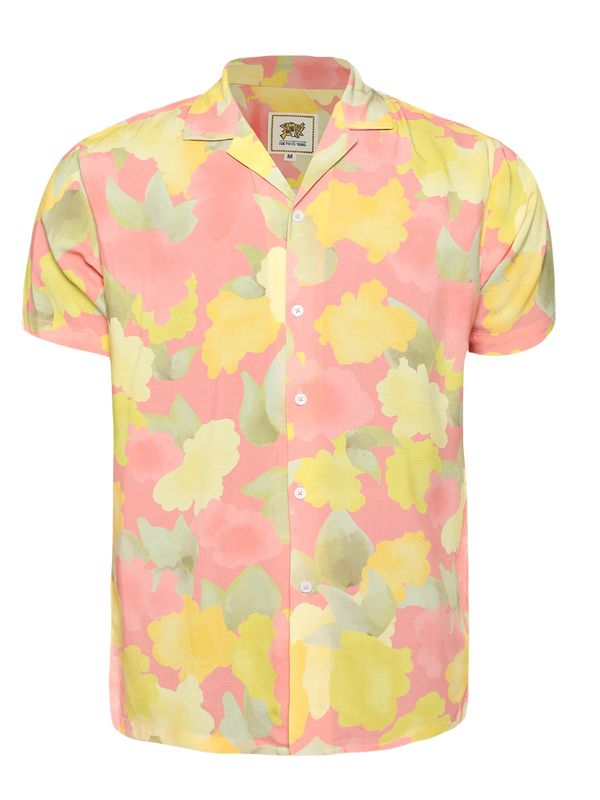 Campus Sutra Campus Sutra Košulja 'Jayce'  svijetložuta / svijetlozelena / mandarina / losos