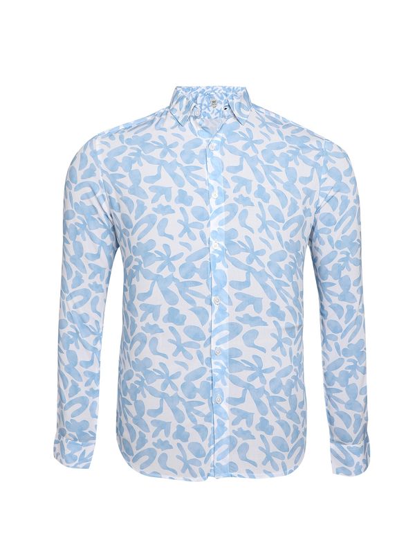 Campus Sutra Campus Sutra Košulja 'Kevin'  pastelno plava / bijela