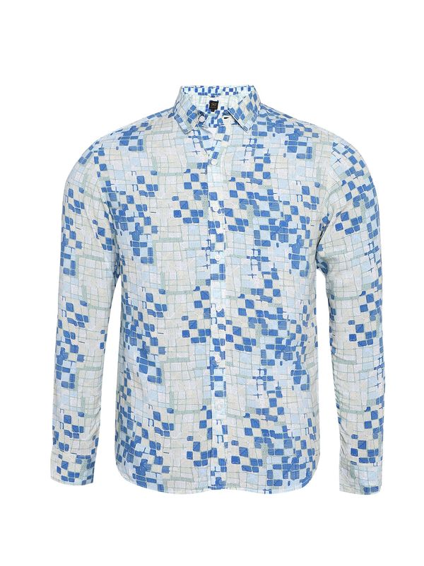 Campus Sutra Campus Sutra Košulja 'Landon '  plava melange