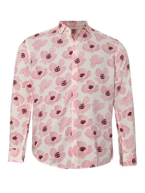 Campus Sutra Campus Sutra Košulja ' Luciano '  ecru/prljavo bijela / roza