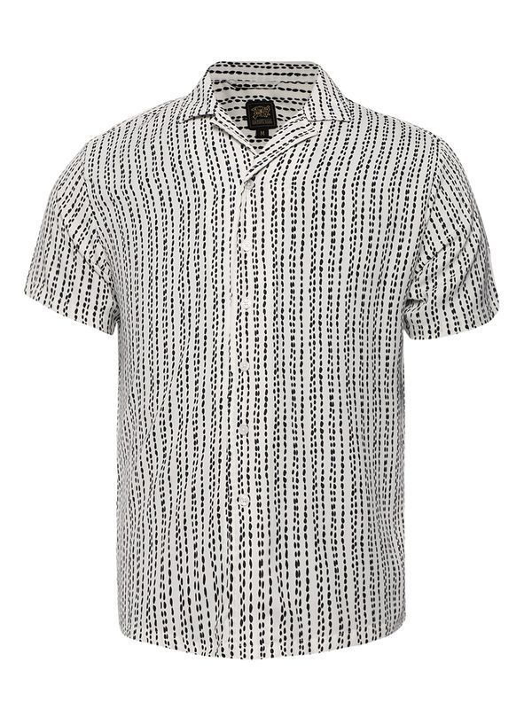 Campus Sutra Campus Sutra Košulja 'Malachi'  crna / bijela