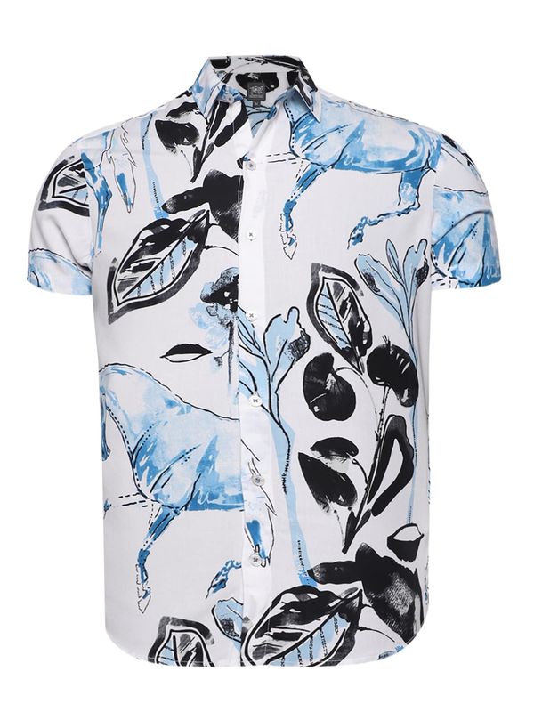 Campus Sutra Campus Sutra Košulja ' Maverick '  plava / crna / bijela