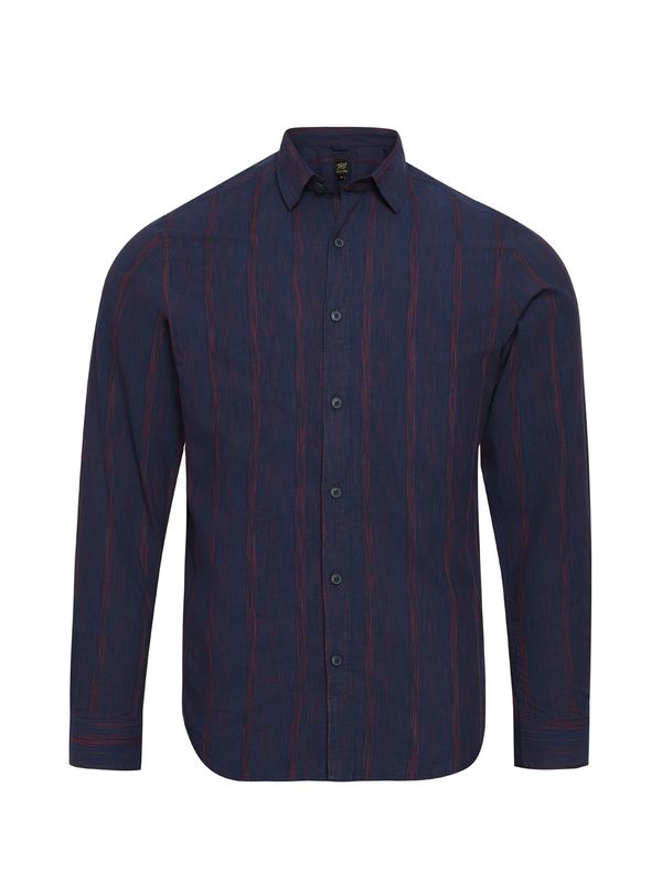 Campus Sutra Campus Sutra Košulja 'Micah '  mornarsko plava / burgund