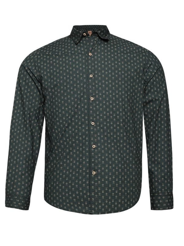 Campus Sutra Campus Sutra Košulja 'Walker'  siva / zelena / crna