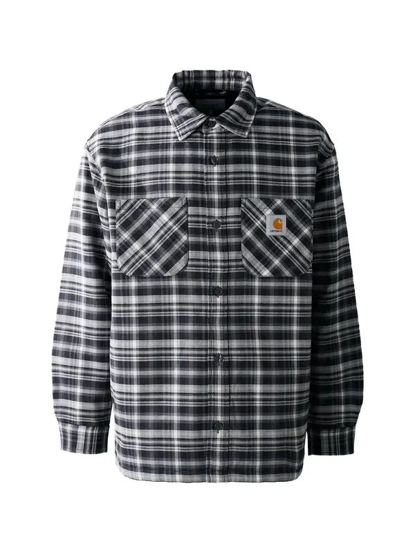 Carhartt WIP Carhartt WIP Košulja 'Cronyn'  svijetlosiva / tamo siva / pastelno zelena / bijela