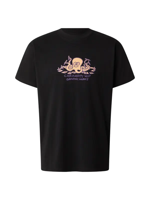 Carhartt WIP Carhartt WIP Majica  tamno ljubičasta / svijetlonarančasta / crna