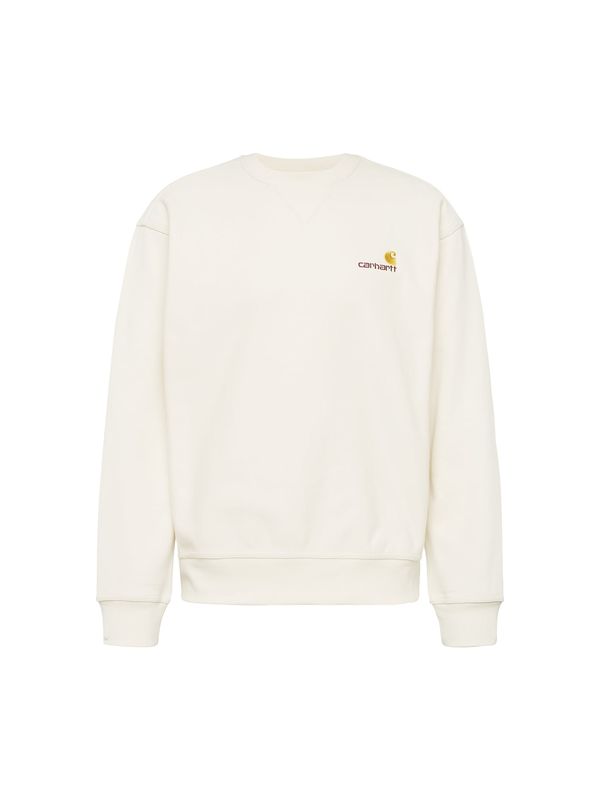Carhartt WIP Carhartt WIP Sweater majica 'American Script'  bež / čokolada / žuta