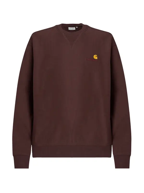 Carhartt WIP Carhartt WIP Sweater majica 'American Script'  čokolada
