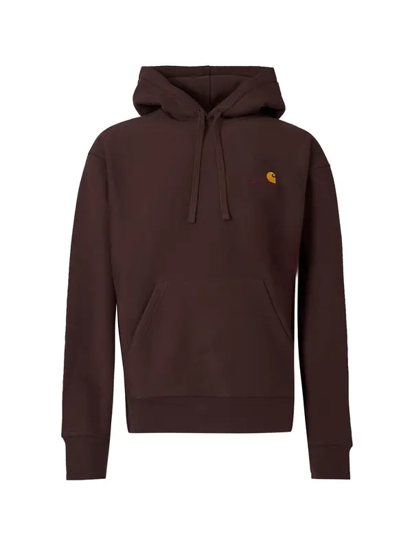 Carhartt WIP Carhartt WIP Sweater majica 'American Script'  čokolada / žuta / tamno crvena