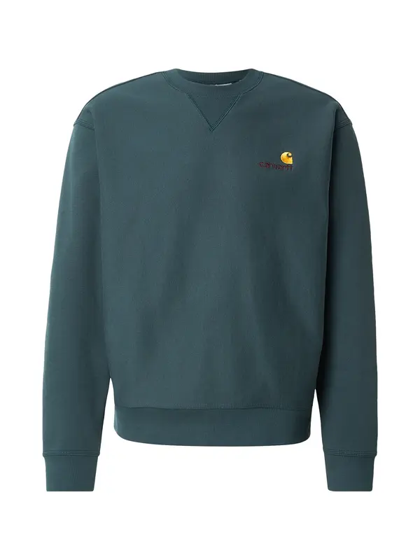 Carhartt WIP Carhartt WIP Sweater majica 'American Script'  tamno zelena
