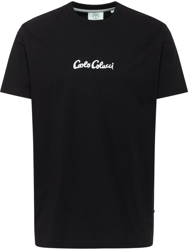 Carlo Colucci Carlo Colucci Majica 'Dinardo'  siva / tamo siva / crna / bijela