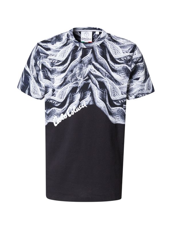 Carlo Colucci Carlo Colucci Majica 'Donquerque'  siva / crna / bijela