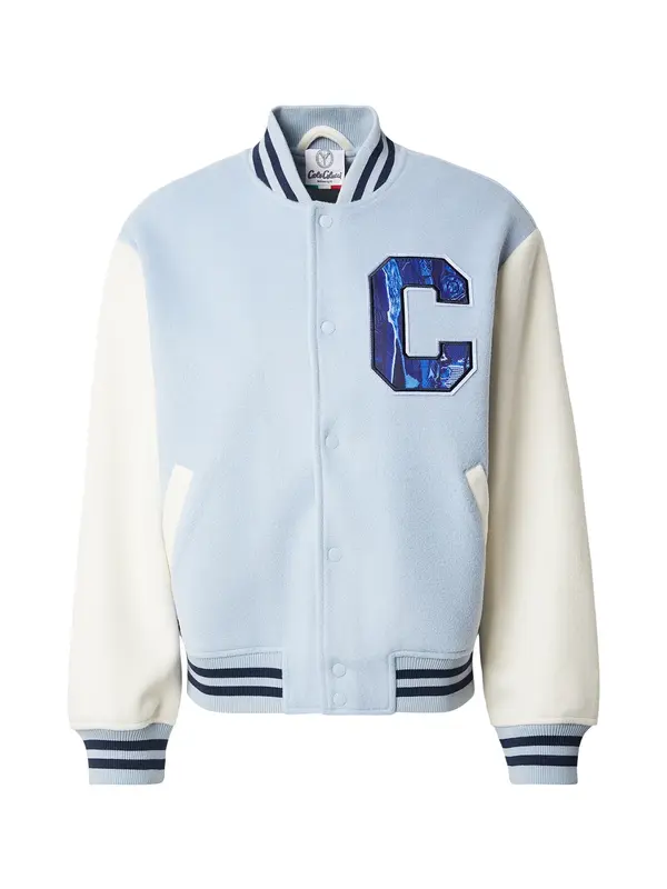 Carlo Colucci Carlo Colucci Prijelazna jakna 'Faye'  plava / mornarsko plava / pastelno plava / bijela