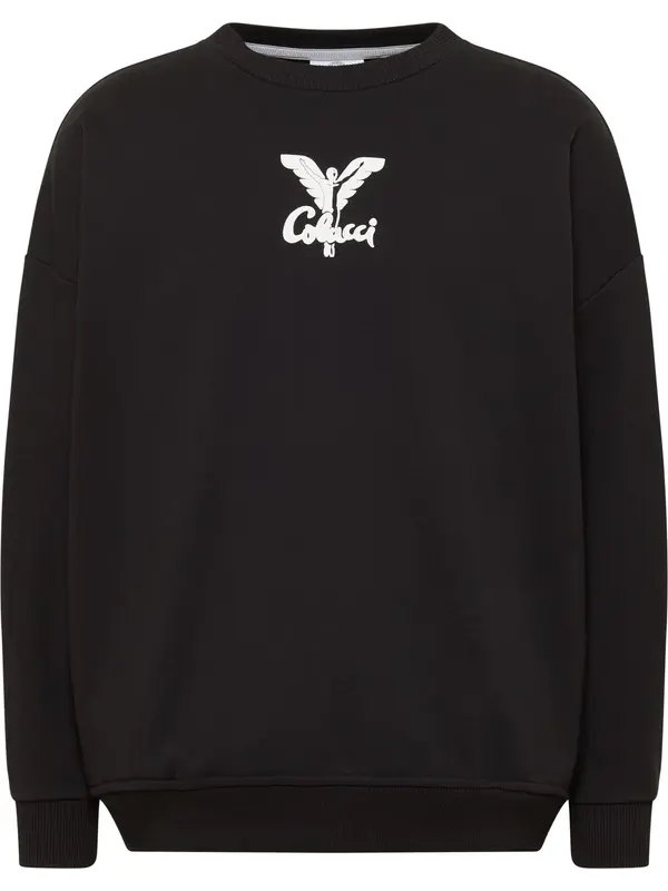 Carlo Colucci Carlo Colucci Sweater majica 'Di Quirico'  crna / bijela