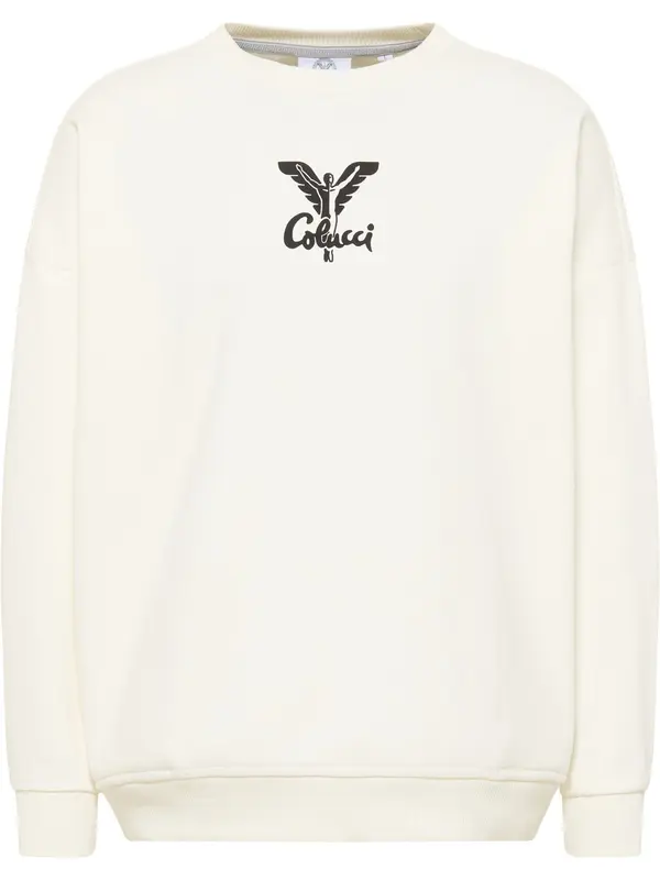 Carlo Colucci Carlo Colucci Sweater majica 'Di Quirico'  crna / bijela