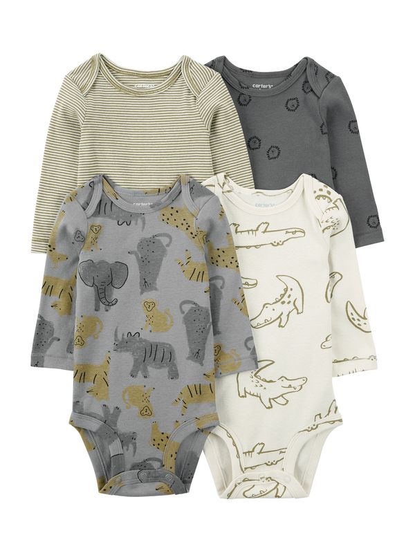 Carter's Carter's Dječji bodi  kameno siva / tamo siva / kaki / bijela