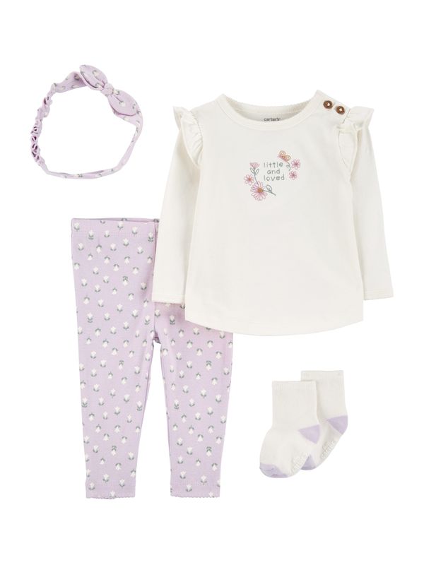 Carter's Carter's Komplet  smaragdno zelena / lila / tamno narančasta / prljavo bijela