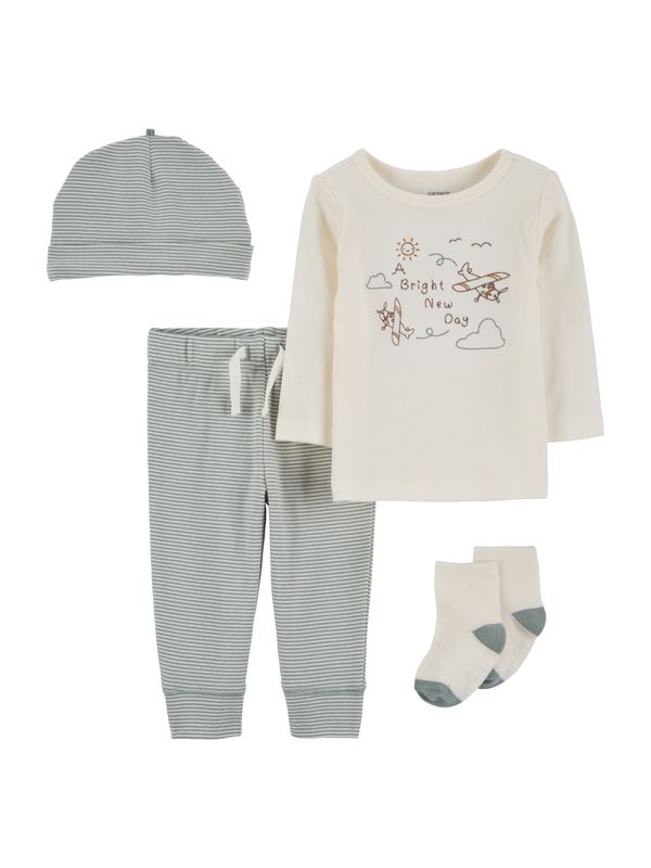 Carter's Carter's Komplet  smeđa / zelena / bijela