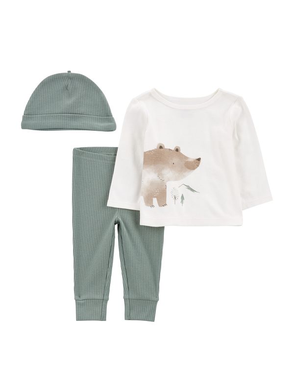Carter's Carter's Komplet  svijetlosmeđa / pastelno zelena / bijela