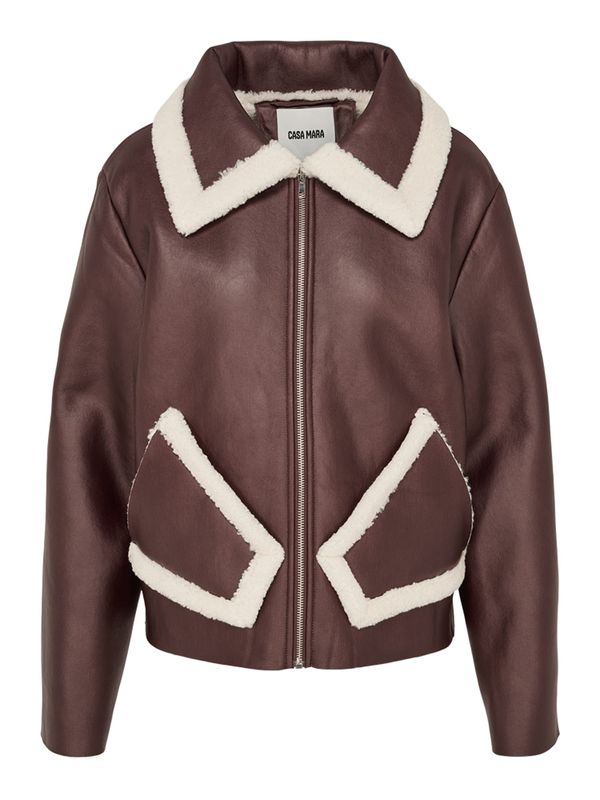 Casa Mara Casa Mara Zimska jakna 'Kavaj'  smeđa / bijela