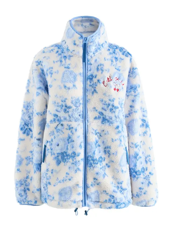 Cath Kidston Cath Kidston Flis jakna  svijetloplava / bijela