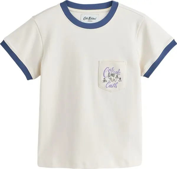 Cath Kidston Cath Kidston Majica 'Stanley'  ecru/prljavo bijela / ljubičasta