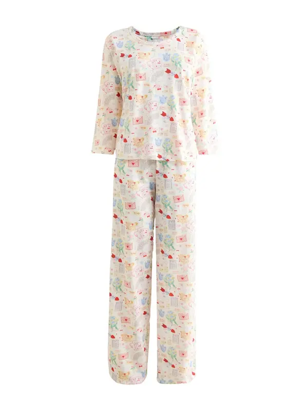 Cath Kidston Cath Kidston Pidžama  plava / žuta / crvena / bijela
