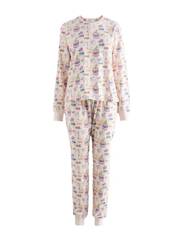 Cath Kidston Cath Kidston Pidžama  plava / žuta / roza / pastelno roza