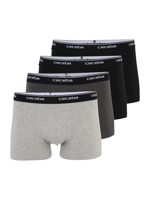 CECEBA CECEBA Bokserice  siva melange / crna
