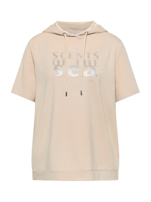 CECIL CECIL Sweater majica 'Scents Of The Sea'  bež / srebro