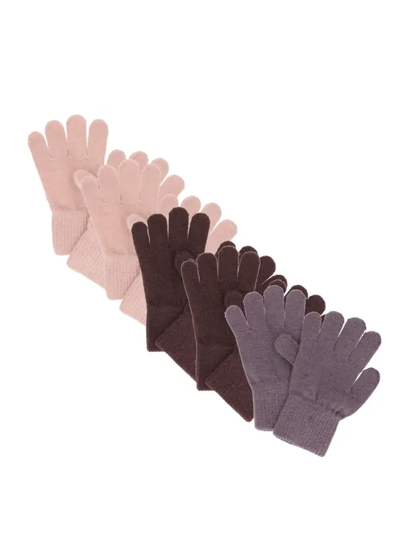 CeLaVi CeLaVi Rukavice 'Magic'  kestenjasto smeđa / sivkasto ljubičasta (mauve) / roza