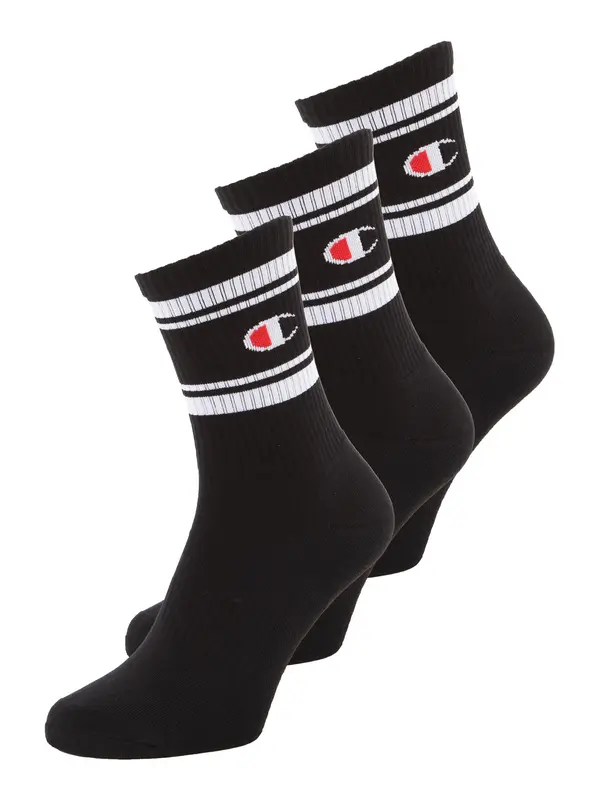 Champion Authentic Athletic Apparel Champion Authentic Athletic Apparel Čarape  crvena / crna / bijela