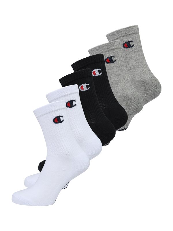 Champion Champion Authentic Athletic Apparel Čarape  siva melange / crvena / crna / bijela