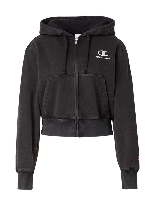 Champion Authentic Athletic Apparel Champion Authentic Athletic Apparel Gornji dio trenirke  crna melange / bijela