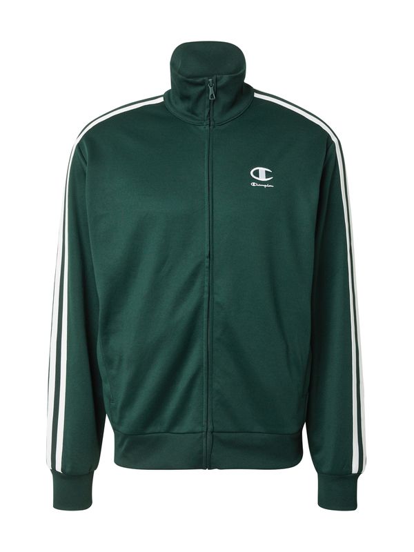 Champion Authentic Athletic Apparel Champion Authentic Athletic Apparel Gornji dio trenirke  tamno zelena / bijela