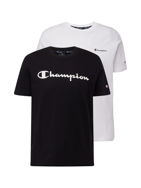 Champion Authentic Athletic Apparel Champion Authentic Athletic Apparel Majica  crna / bijela