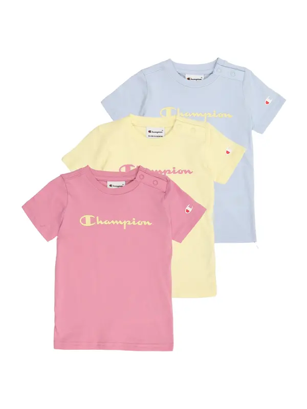 Champion Authentic Athletic Apparel Champion Authentic Athletic Apparel Majica  svijetloplava / pastelno žuta / ružičasta / bijela