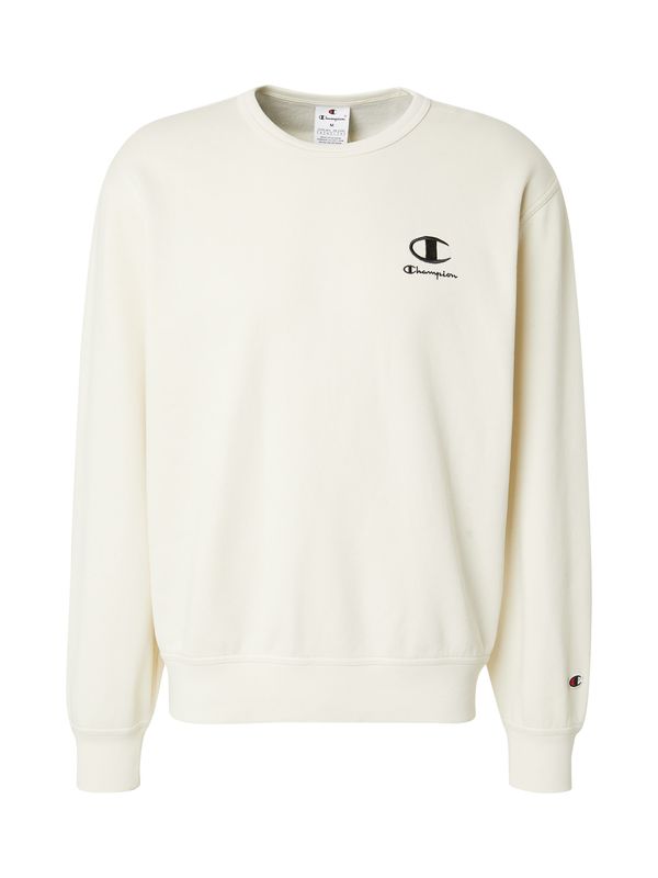 Champion Authentic Athletic Apparel Champion Authentic Athletic Apparel Sweater majica  boja slonovače / crna