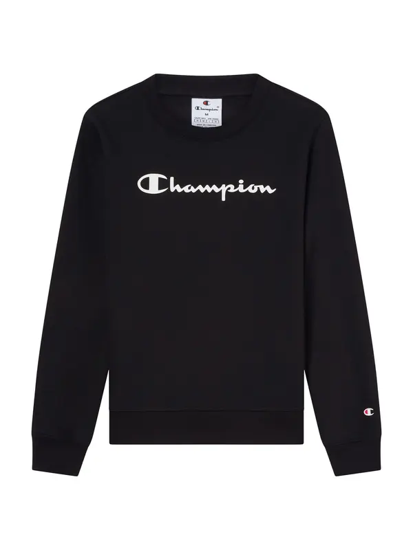 Champion Authentic Athletic Apparel Champion Authentic Athletic Apparel Sweater majica  crna / bijela