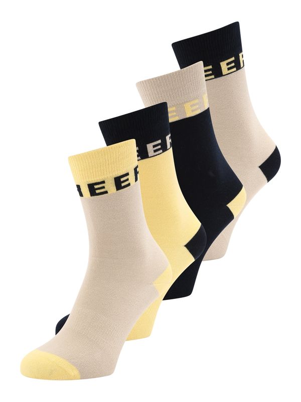 CHEERIO* CHEERIO* Čarape 'Best Friend'  bež / mornarsko plava / žuta / crna