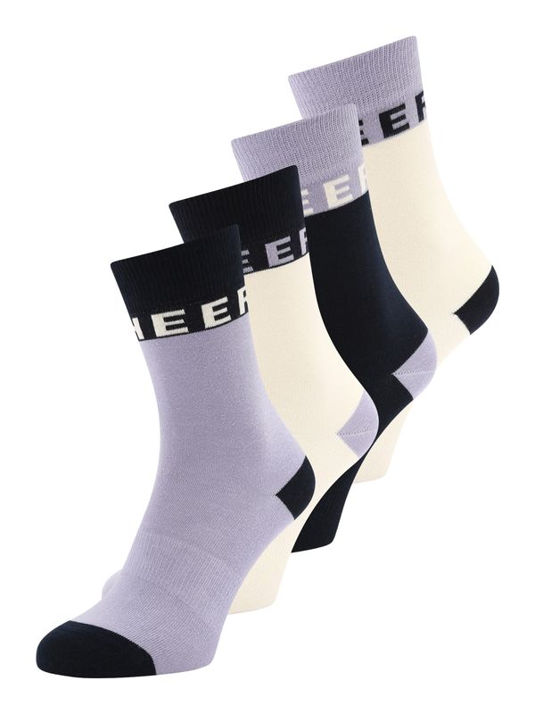 CHEERIO* CHEERIO* Čarape 'Best Friend'  boja pijeska / mornarsko plava / lila