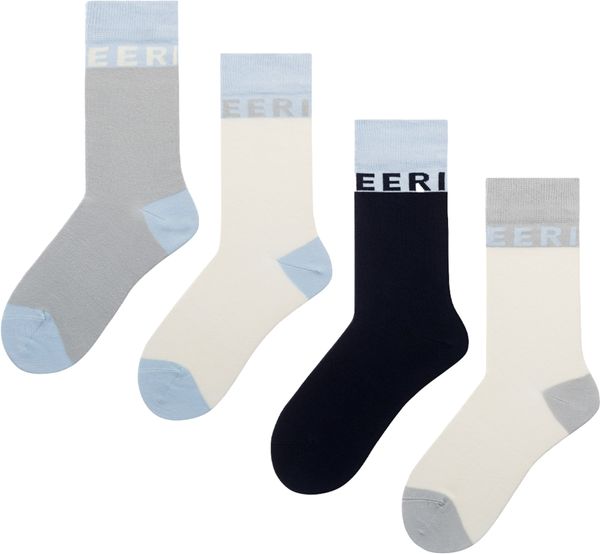 CHEERIO* CHEERIO* Čarape 'Best Friend'  morsko plava / svijetloplava / siva / bijela