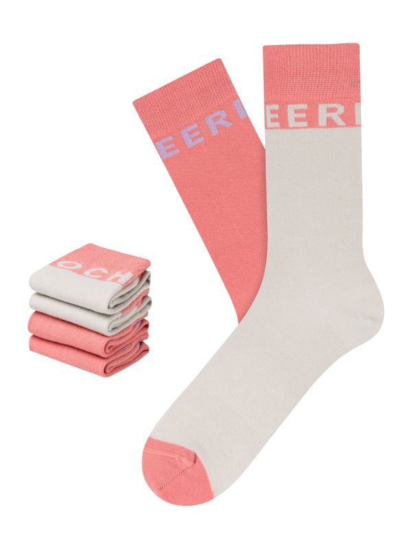 CHEERIO* CHEERIO* Čarape 'Best Friend'  svijetlosiva / lila / marelica