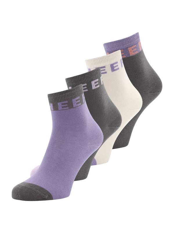 CHEERIO* CHEERIO* Čarape 'Chill Buddy'  grafit siva / bež siva / ljubičasta / koraljna