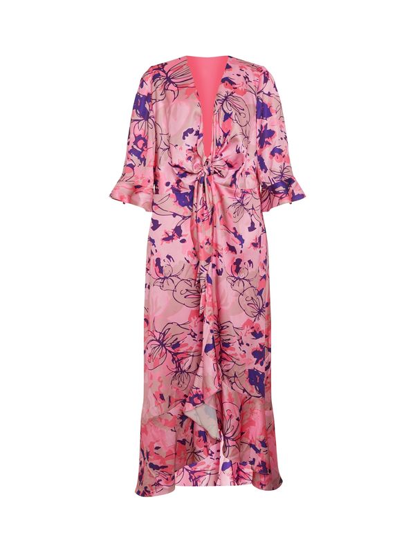 Chi Chi Curve Chi Chi Curve Haljina  tamno bež / indigo / roza / svijetloroza