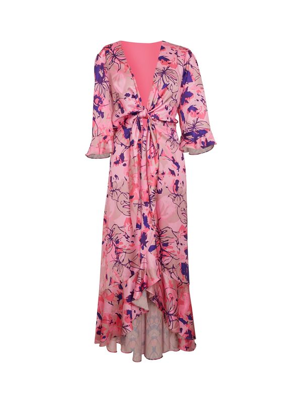 Chi Chi London Chi Chi London Haljina  tamno bež / indigo / roza / svijetloroza